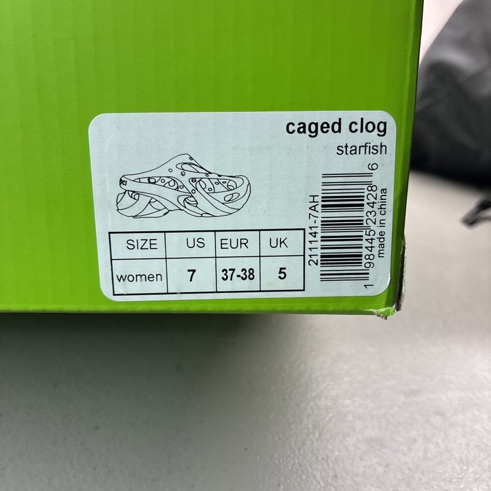 New Crocs Caged Clog Starfish Red Comfort Slip-On Women's US 7 With Box - Picture 5 of 6